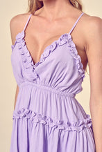 Load image into Gallery viewer, RUFFLE DETAIL TIERED MINI DRESS