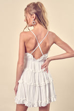 Load image into Gallery viewer, RUFFLE DETAIL TIERED MINI DRESS