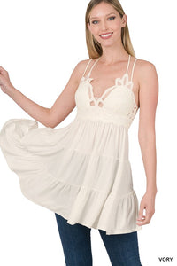 FREE ME RUFFLE CAMI / DRESS