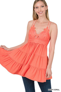 FREE ME RUFFLE CAMI / DRESS