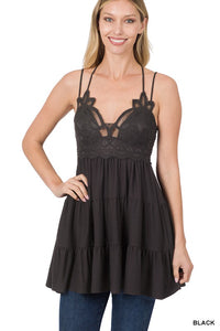 FREE ME RUFFLE CAMI / DRESS