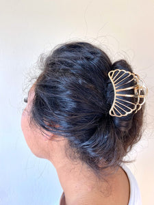 Croissant Gold Hair Claw Clip