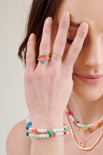 Load image into Gallery viewer, Set of 5 Fruit Metal Rings