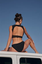 Load image into Gallery viewer, Mesh Twist Front Self Tie 2 Piece Bikini