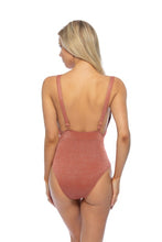 Load image into Gallery viewer, SHIMMER V-NECKLINE ONE PIECE SWIMSUIT