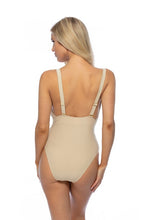 Load image into Gallery viewer, SHIMMER V-NECKLINE ONE PIECE SWIMSUIT