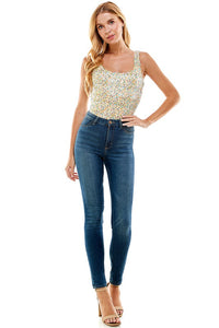 Multicolor Sequin Bodysuit