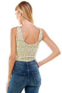 Multicolor Sequin Bodysuit