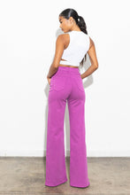 Load image into Gallery viewer, FRONT SLIT WIDE LEG TENCEL PANTS