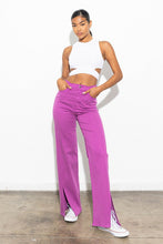 Load image into Gallery viewer, FRONT SLIT WIDE LEG TENCEL PANTS