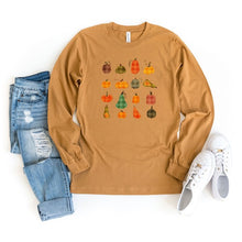 Load image into Gallery viewer, Plaid Pumpkins Chart Long Sleeve Graphic Tee