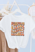 Load image into Gallery viewer, Pumpkin Kisses Harvest Wishes Graphic Tee