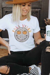 FALL VIBES LEOPARD PUMPKINS GRAPHIC TEE