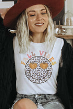 Load image into Gallery viewer, FALL VIBES LEOPARD PUMPKINS GRAPHIC TEE