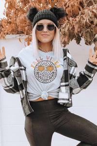 FALL VIBES LEOPARD PUMPKINS GRAPHIC TEE