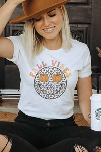 FALL VIBES LEOPARD PUMPKINS GRAPHIC TEE