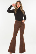 Load image into Gallery viewer, Leopard Print Bell Bottom jean in Brown