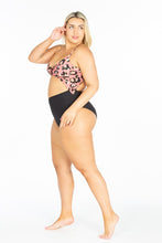 Load image into Gallery viewer, Curvy Size Cut Out Pink Leopard Print Swimsuit