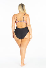 Load image into Gallery viewer, Curvy Size Cut Out Pink Leopard Print Swimsuit