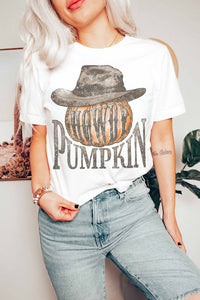 HOWDY PUMPKIN COWBOY GRAPHIC TEE PLUS SIZE