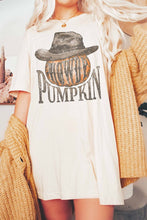 Load image into Gallery viewer, HOWDY PUMPKIN COWBOY GRAPHIC TEE PLUS SIZE