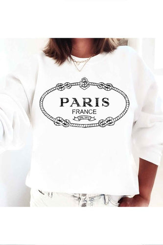 PARIS FRANCE GRAPHIC SWEATSHIRT PLUS SIZE