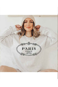 PARIS FRANCE GRAPHIC SWEATSHIRT PLUS SIZE