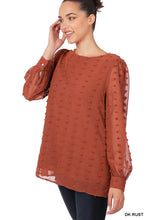 Load image into Gallery viewer, SWISS DOT ROUND NECK BLOUSE