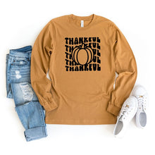 Load image into Gallery viewer, Stacked Thankful Pumpkin Long Sleeve Graphic Tee