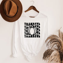 Load image into Gallery viewer, Stacked Thankful Pumpkin Long Sleeve Graphic Tee