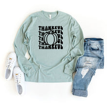 Load image into Gallery viewer, Stacked Thankful Pumpkin Long Sleeve Graphic Tee