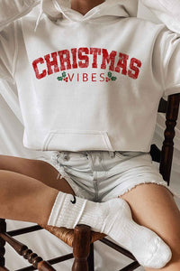 CHRISTMAS VIBES CHRISTMAS GRAPHIC HOODIE