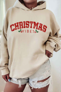 CHRISTMAS VIBES CHRISTMAS GRAPHIC HOODIE