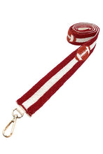 Load image into Gallery viewer, Maroon and White Football Strap STR-019