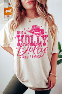 HOLLY DOLLY CHRISTMAS GRAPHIC T SHIRT