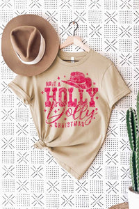 HOLLY DOLLY CHRISTMAS GRAPHIC T SHIRT