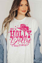 Load image into Gallery viewer, HOLLY DOLLY CHRISTMAS GRAPHIC T SHIRT