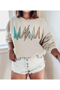 CHECKER LIGHTNING MAMA GRAPHIC SWEATSHIRT