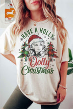 Load image into Gallery viewer, HOLLY DOLLY CHRISTMAS GRAPHIC TEE / T SHIRT