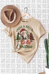 HOLLY DOLLY CHRISTMAS GRAPHIC TEE / T SHIRT