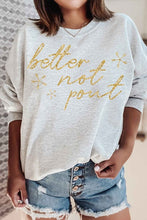 Load image into Gallery viewer, GOLD FOIL CHRISTMAS GRAPHIC SWEATSHIRT