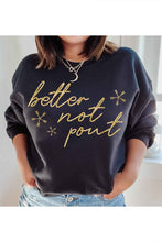 Load image into Gallery viewer, GOLD FOIL CHRISTMAS GRAPHIC SWEATSHIRT