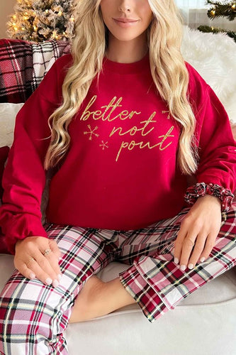 GOLD FOIL CHRISTMAS GRAPHIC SWEATSHIRT