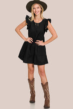 Load image into Gallery viewer, RUFFLED CAP SLEEVE BABYDOLL TIERED MINI DRESS