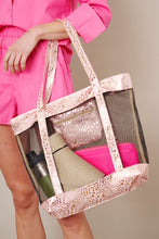 Load image into Gallery viewer, Animal Print Mesh Tote Bag