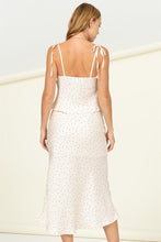 Load image into Gallery viewer, BY YOUR SIDE POLKA-DOT TOP AND MIDI SKIRT SET