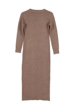 Load image into Gallery viewer, V neck sweater maxi dress