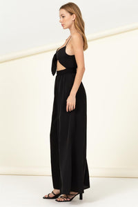 REMEMBER ME FRONT SASH CUTOUT JUMPSUIT
