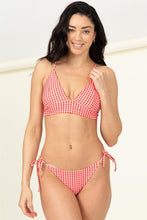 Load image into Gallery viewer, BIG TALK TWO-PIECE GINGHAM BIKINI SET