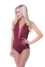 Load image into Gallery viewer, SOLID HALTER ONE PIECE SWIMSUIT